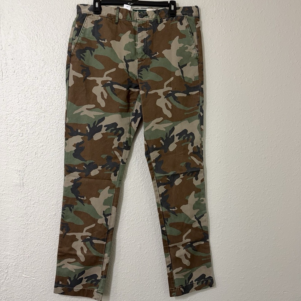 J Crew Mens Camo Pants Straight Leg 33 X 34 New